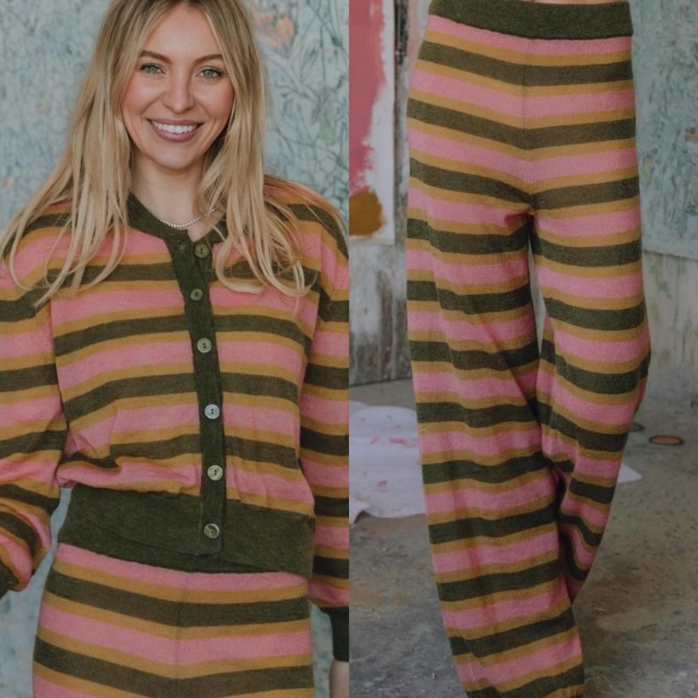 Daily Drills striped sweater set